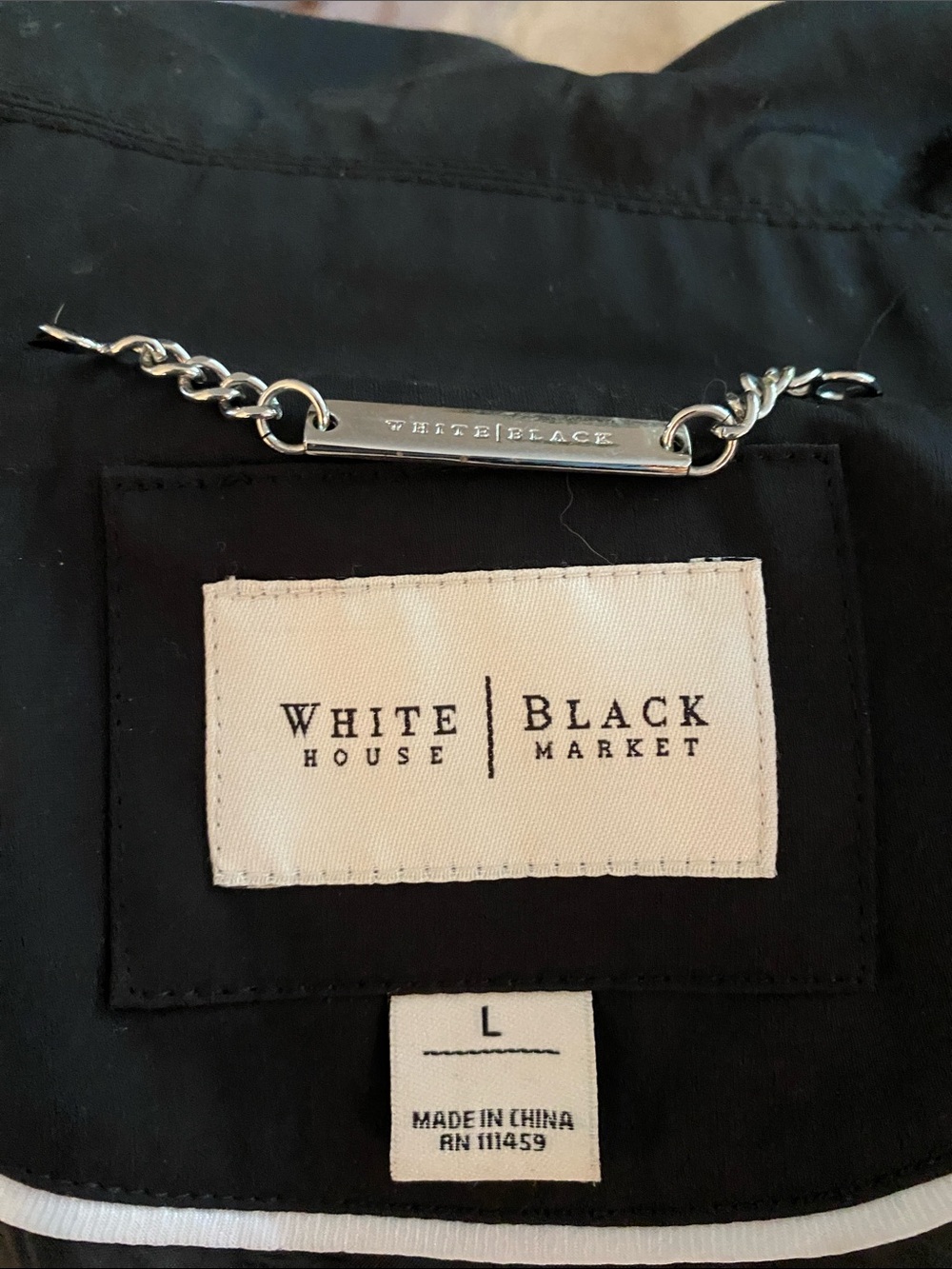 White House Black Market Black Belted Trench Coat - Picture 4 of 4